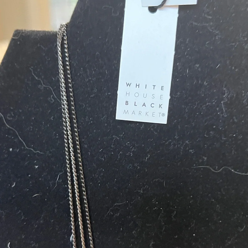 White House Black Market Pearl and Silver Necklace